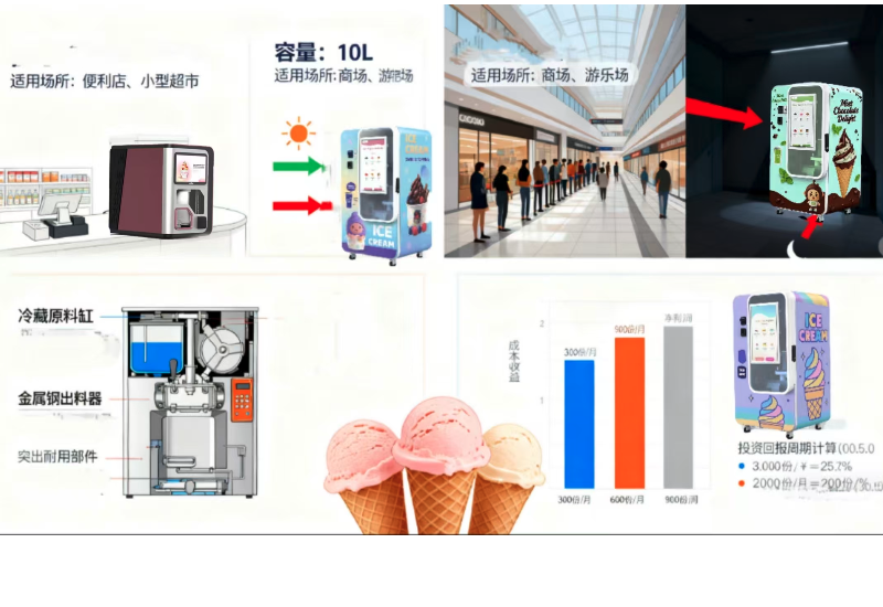 軟冰淇淋自動(dòng)售貨機(jī)怎么選？5個(gè)關(guān)鍵因素+運(yùn)營技巧